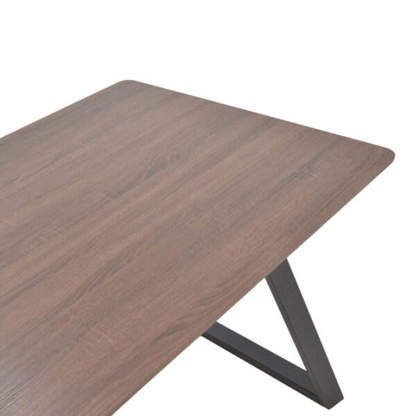 Τραπέζι Winor pakoworld καρυδί mdf-πόδι μαύρο μεταλλικό 160x90x75εκ – 292-000070