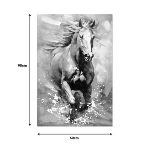Πίνακας σε καμβά Horse Inart 60x3x90εκ – 296-000031