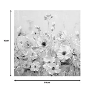 Πίνακας σε καμβά Rozy I Inart 80x3x80εκ – 296-000043