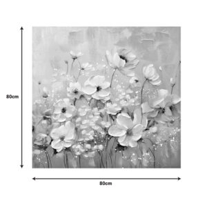 Πίνακας σε καμβά Rozy II Inart 80x3x80εκ – 296-000044