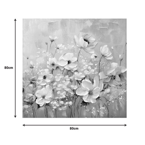 Πίνακας σε καμβά Rozy II Inart 80x3x80εκ – 296-000044
