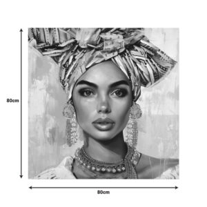 Πίνακας σε καμβά Turban Ι Inart 80x3x80εκ – 296-000058