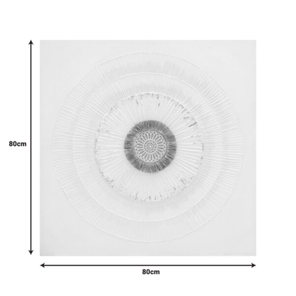 Πίνακας σε καμβά Circled Inart 80x3x80εκ – 296-000087