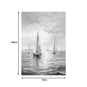 Πίνακας σε καμβά Sailsy I Inart 70x3x100εκ – 296-000090