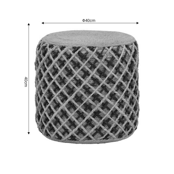 Σκαμπό Nelly Inart φυσικό 100% γιούτα 40x40x40εκ – 302-000022