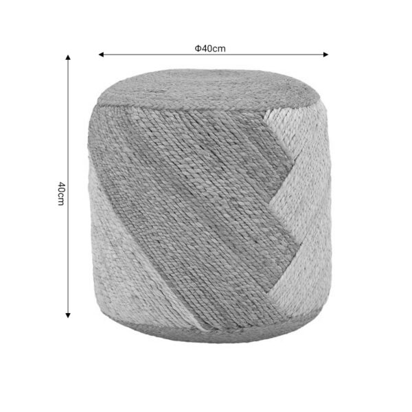 Σκαμπό Elision Inart φυσικό-μπεζ 100% γιούτα Φ38×38εκ – 302-000028
