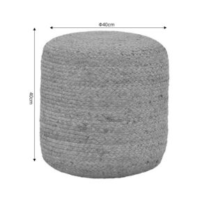 Σκαμπό Ovious Inart μπεζ 100% γιούτα 40x40x40εκ – 302-000030