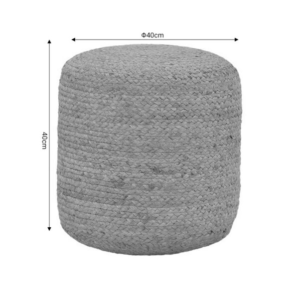Σκαμπό Ovious Inart μπεζ 100% γιούτα 40x40x40εκ – 302-000030