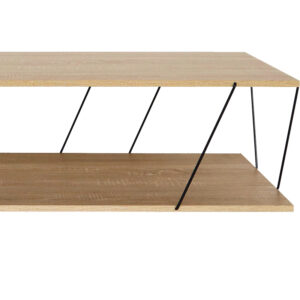 Tραπέζι σαλονιού Tars pakoworld οακ-μαύρο 120x48x30εκ – 304-000001