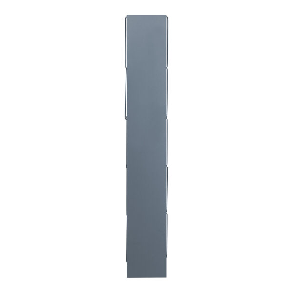 Βιβλιοθήκη Tars pakoworld γκρι-μαύρο 60x24x146.5εκ – 304-000006