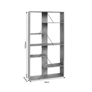 Βιβλιοθήκη Tars pakoworld οακ-μαύρο 84×25.5×154.5εκ – 304-000009