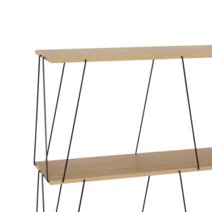 Βοηθητικό τραπέζι-ραφιέρα Tars pakoworld oak-μαύρο 80x30x69.2εκ – 304-000011
