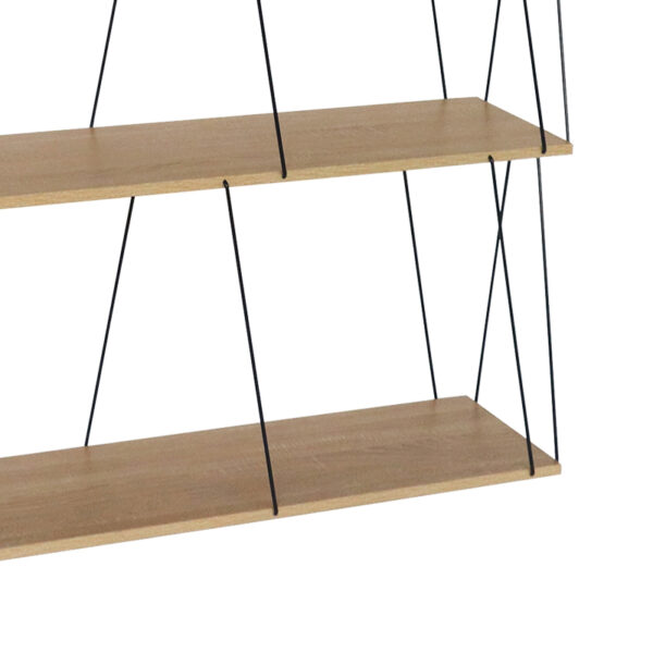 Βοηθητικό τραπέζι-ραφιέρα Tars pakoworld oak-μαύρο 80x30x69.2εκ – 304-000011