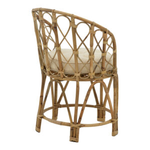 Πολυθρόνα Rostan Inart φυσικό rattan με μαξιλάρι 60x46x80εκ – 309-000001