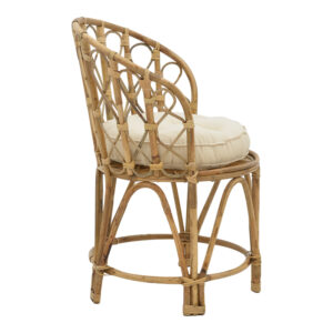 Πολυθρόνα Rostan Inart φυσικό rattan με μαξιλάρι 60x46x80εκ – 309-000001