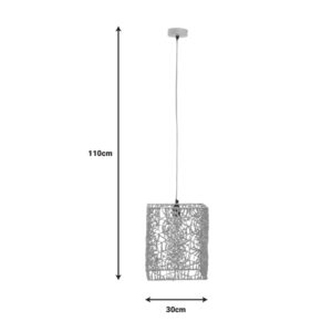 Φωτιστικό οροφής Dorotan Inart E27 φυσικό 30x27x110εκ – 311-000001