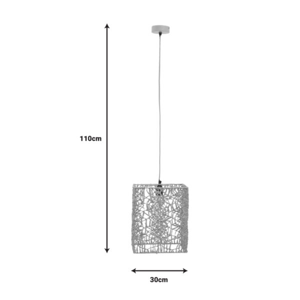 Φωτιστικό οροφής Dorotan Inart E27 φυσικό 30x27x110εκ – 311-000001