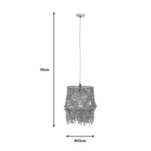 Φωτιστικό οροφής Rapom Inart E27 φυσικό Φ25×95εκ – 311-000002