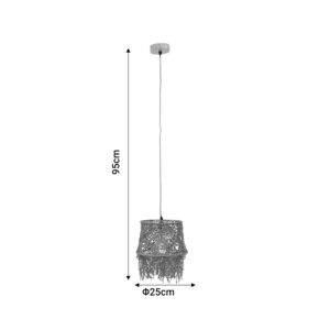 Φωτιστικό οροφής Rapom Inart E27 φυσικό Φ25×95εκ – 311-000002