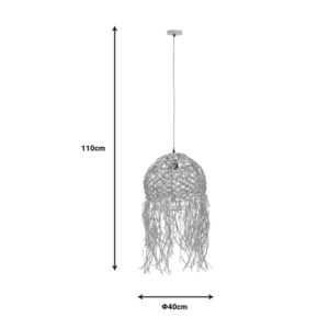 Φωτιστικό οροφής Amelon Inart E27 φυσικό Φ40×110εκ – 311-000005