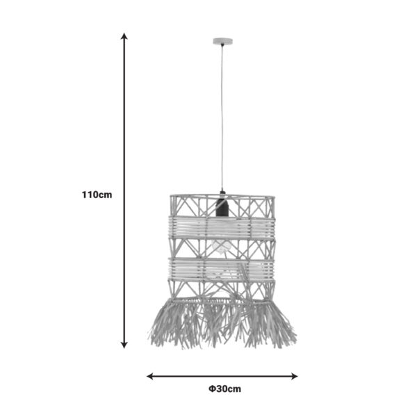 Φωτιστικό οροφής Crossio Inart E27 φυσικό Φ30×110εκ – 311-000006