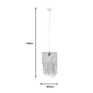Φωτιστικό οροφής Zelian Inart E27 φυσικό Φ25×100εκ – 311-000007