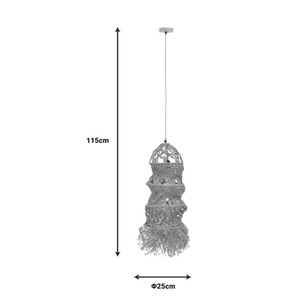 Φωτιστικό οροφής Frola Inart E27 φυσικό Φ25×115εκ – 311-000010