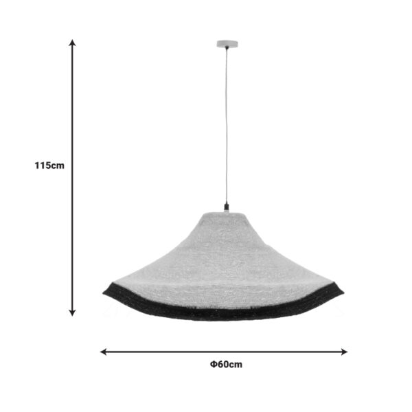 Φωτιστικό οροφής Hatty Inart E27 φυσικό Φ60×115εκ – 311-000014