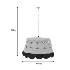 Φωτιστικό οροφής Lozir Inart E27 φυσικό Φ60×110εκ – 311-000017