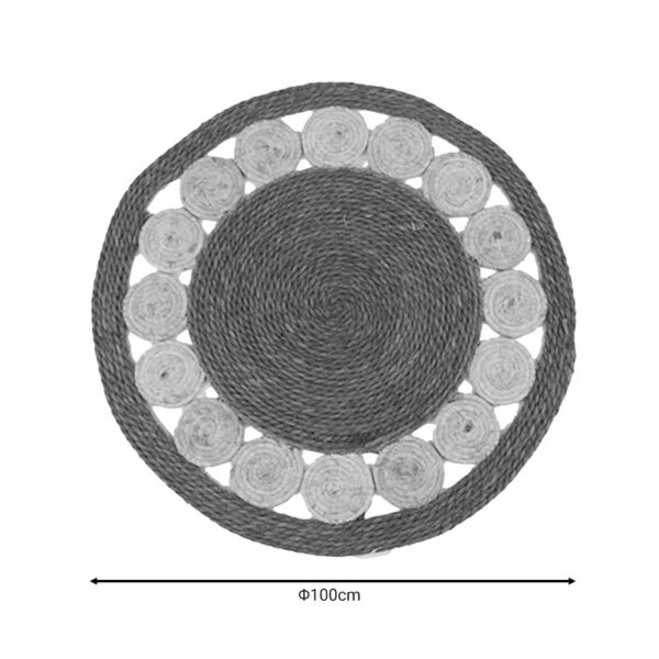 Χαλί Opronzo Inart φυσικό σχοινί Φ100×2εκ – 313-000016