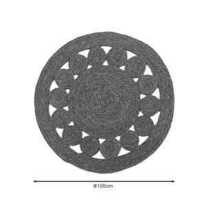 Χαλί Lopzerc Inart φυσικό σχοινί Φ100×2εκ – 313-000017