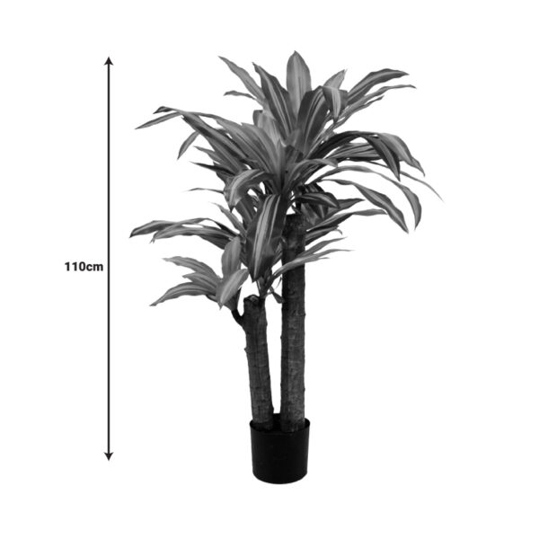 Διακοσμητικό φυτό  Dracaena σε γλάστρα Inart πράσινο pp Υ110εκ – 316-000008