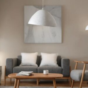 Φωτιστικό οροφής Litho Inart λευκό press papier-μέταλλο 42x39x123.5εκ – 317-000007
