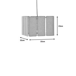 Φωτιστικό οροφής Boxfo Inart καφέ press papier-μέταλλο 32x32x123εκ – 317-000014