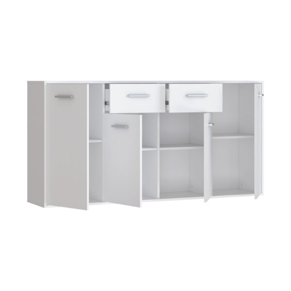Μπουφές Drepen pakoworld μελαμίνη σε λευκό χρώμα 162.3×34.2×81.7εκ – 318-000023
