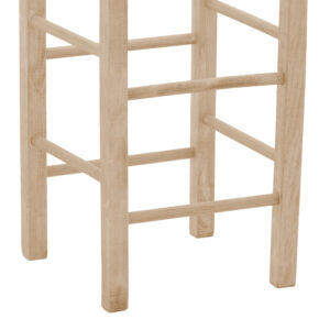 Σκαμπό καφενείου χωρίς πλάτη Bodier pakoworld άβαφο ξύλο 35x35x78εκ – 319-000007