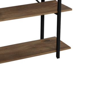 Βιβλιοθήκη Reson pakoworld oak μελαμίνης-μαύρο μέταλλο 120x34x180εκ – 321-000001