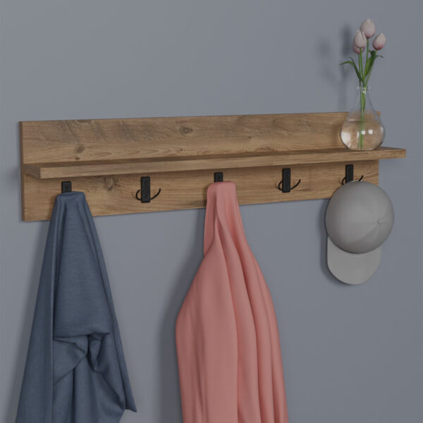 Κρεμάστρα τοίχου Esform pakoworld oak μελαμίνης 80x11x18εκ – 321-000054