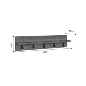 Κρεμάστρα τοίχου Esform pakoworld λευκό μελαμίνης 80x11x18εκ – 321-000055