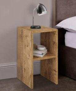 Κομοδίνο Deseo pakoworld σε oak απόχρωση 30x30x60εκ – 321-000116