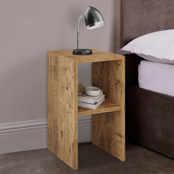 Κομοδίνο Deseo pakoworld σε oak απόχρωση  30x30x60εκ – 321-000116