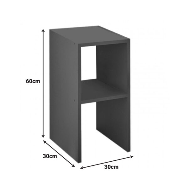 Κομοδίνο Deseo pakoworld σε λευκή απόχρωση  30x30x60εκ – 321-000117