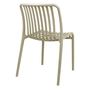 Καρέκλα Zoi pakoworld pp σε απόχρωση cappucino 42x58x79εκ – 326-000003