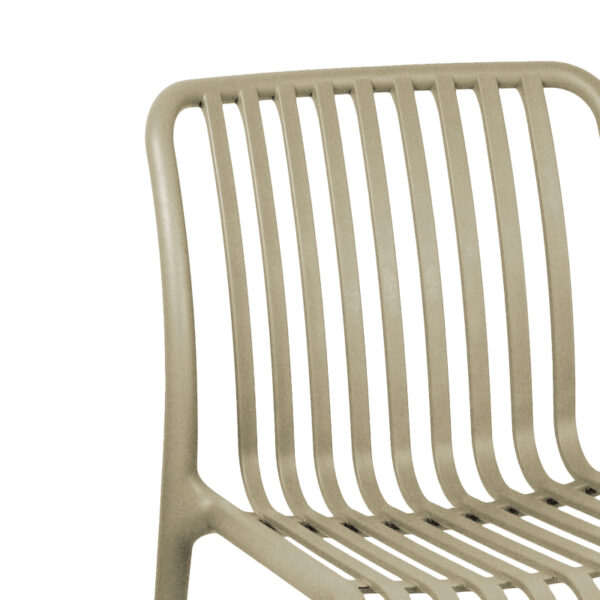 Καρέκλα Zoi pakoworld pp σε απόχρωση cappucino 42x58x79εκ – 326-000003