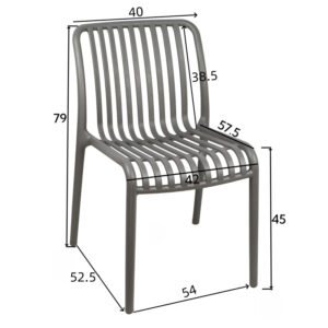Καρέκλα Zoi pakoworld pp σε απόχρωση cappucino 42x58x79εκ – 326-000003