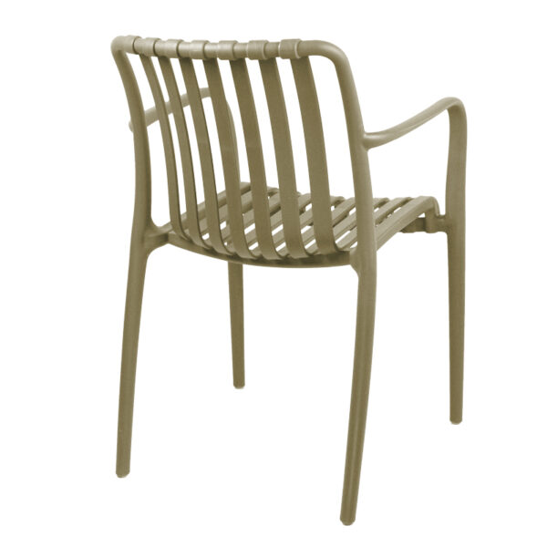 Πολυθρόνα Zoi pakoworld pp σε cappucino απόχρωση 58.5x54x80εκ – 326-000007