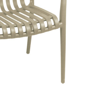 Πολυθρόνα Zoi pakoworld pp σε cappucino απόχρωση 58.5x54x80εκ – 326-000007