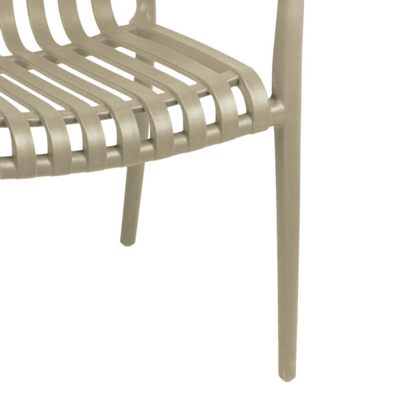 Πολυθρόνα Zoi pakoworld pp σε cappucino απόχρωση 58.5x54x80εκ – 326-000007