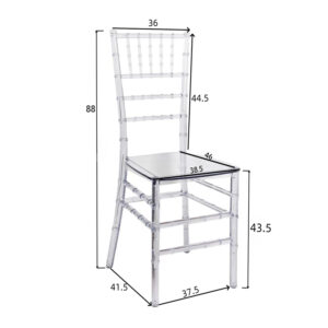 Καρέκλα Tiffany pakoworld διάφανο pc 38×38.5×88εκ – 326-000011