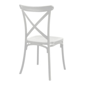 Καρέκλα Crossie pakoworld pp σε λευκή απόχρωση 38×46.5×82εκ – 326-000014